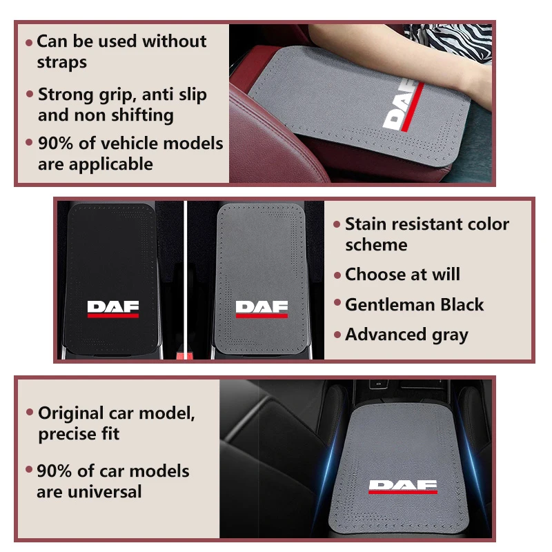 Universal Armrest Pad Car Seat Center Console Arm Rest Mat For DAF XF 95 105 CF LF VAN view 4