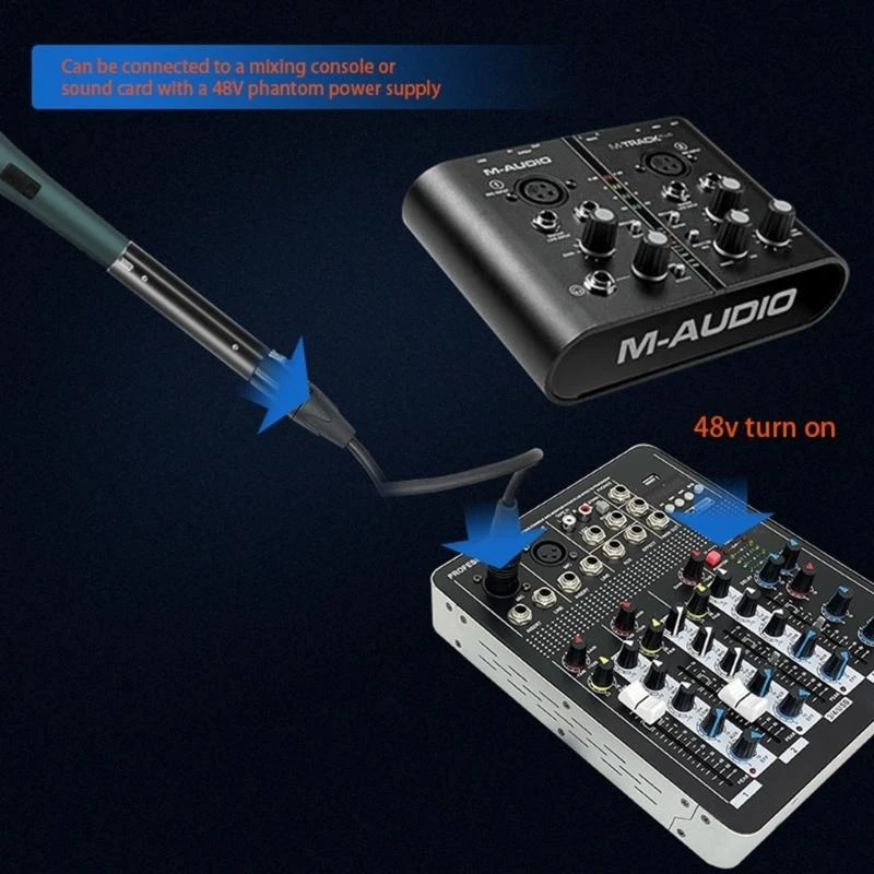 090F Долговечность 48V Динамический микрофон, усилители микрофона, повышают качество звука для записи и использования на сцене