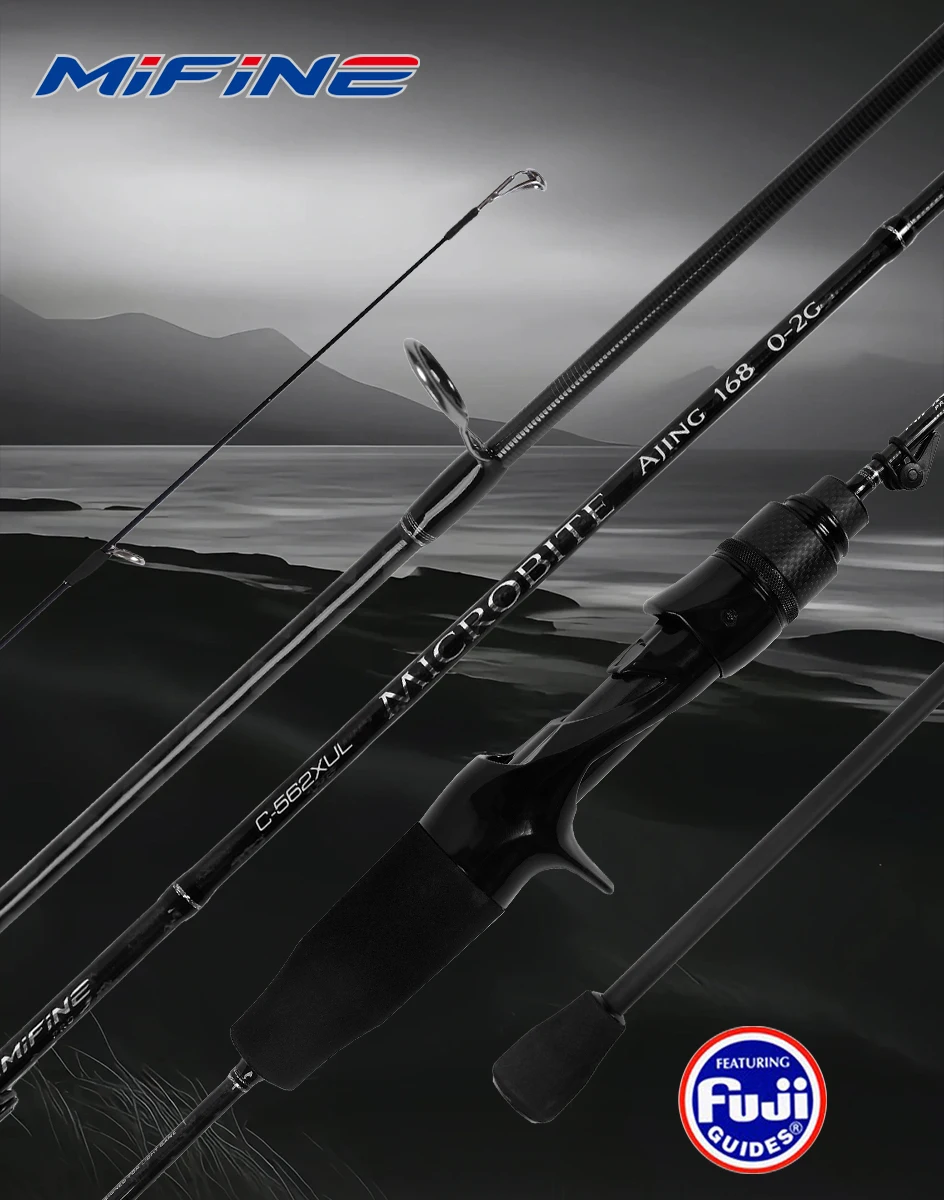 MIFINE MICROBITE Ajing Angeln Casting Rod Köder 2g/3g/5g/8g/10g Salzwasser Süßwasser Licht Felsen Angeln Schnelle Aktion Fuji Ring – Detail 1