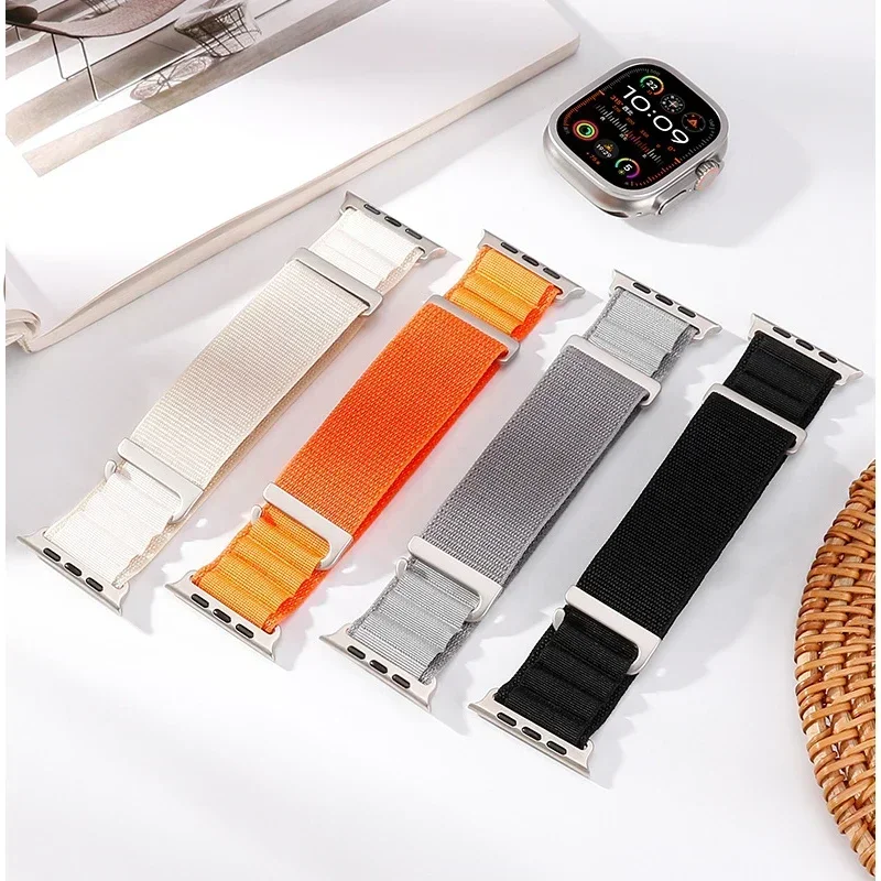 Alpine Band for Apple Watch Strap Ultra 49mm 45mm 44mm 40mm 41mm 42mm 44 mm Nylon Correa Bracelet iWatch Series 9 8 SE 4 3 7 6 5