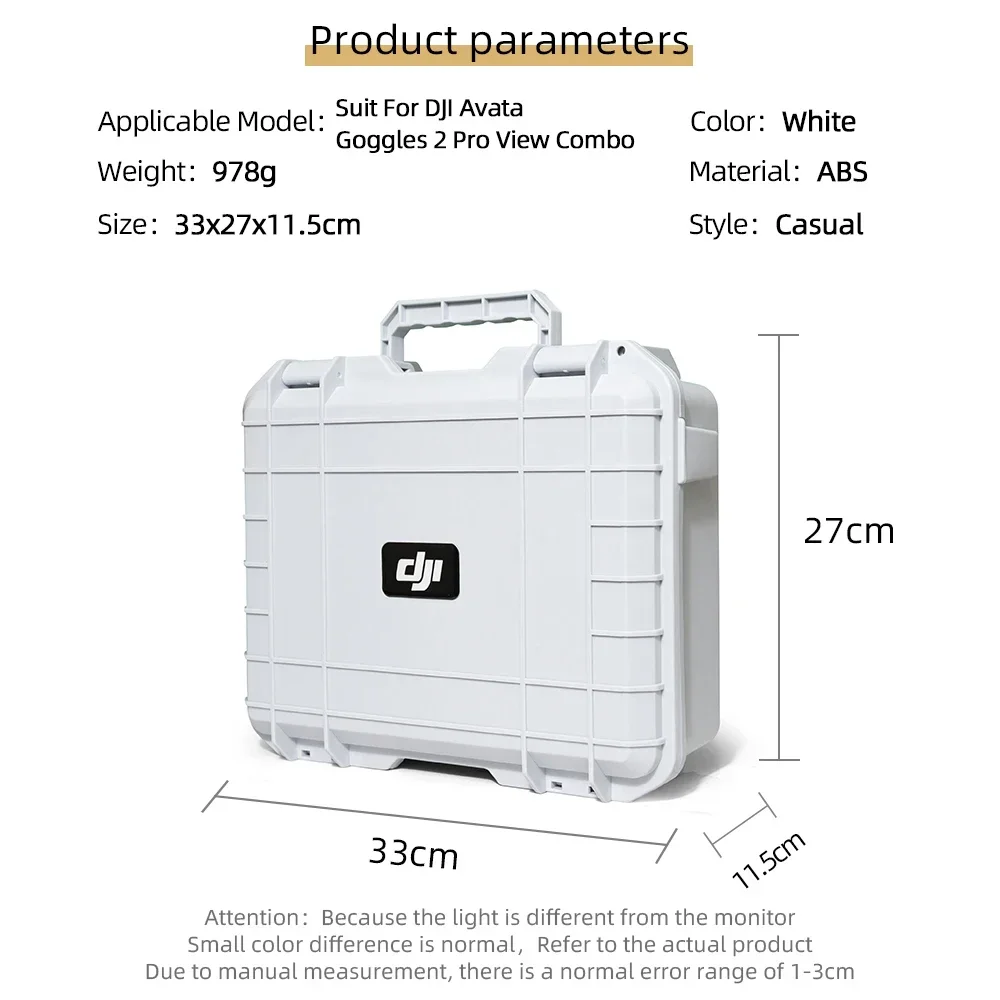 Explosion-proof Suitcase for DJI Avata Mini 4 Pro/Mini 3/Air2S/Air 3 One Strap Drone Accessories Storage Case White Shoulder Bag