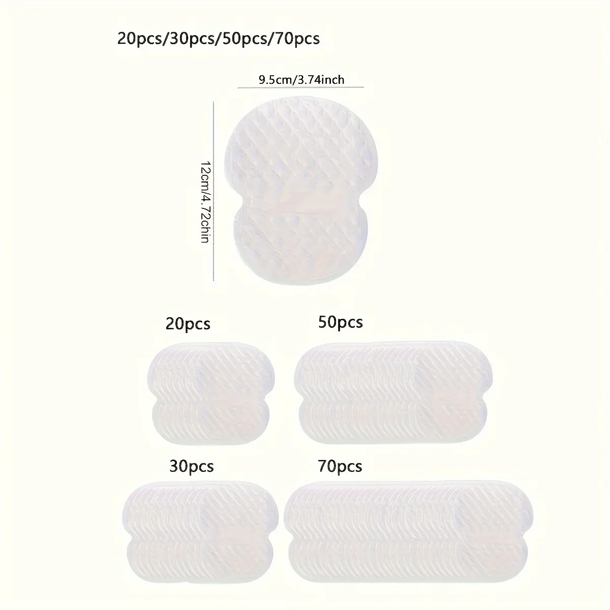 20 pz/30 pz/50 pz/70 pz-Adesivi Anti-sudore Invisibili per Uomini e Donne T Shirt Una volta Ascelle Adesivi Assorbenti Del Sudore