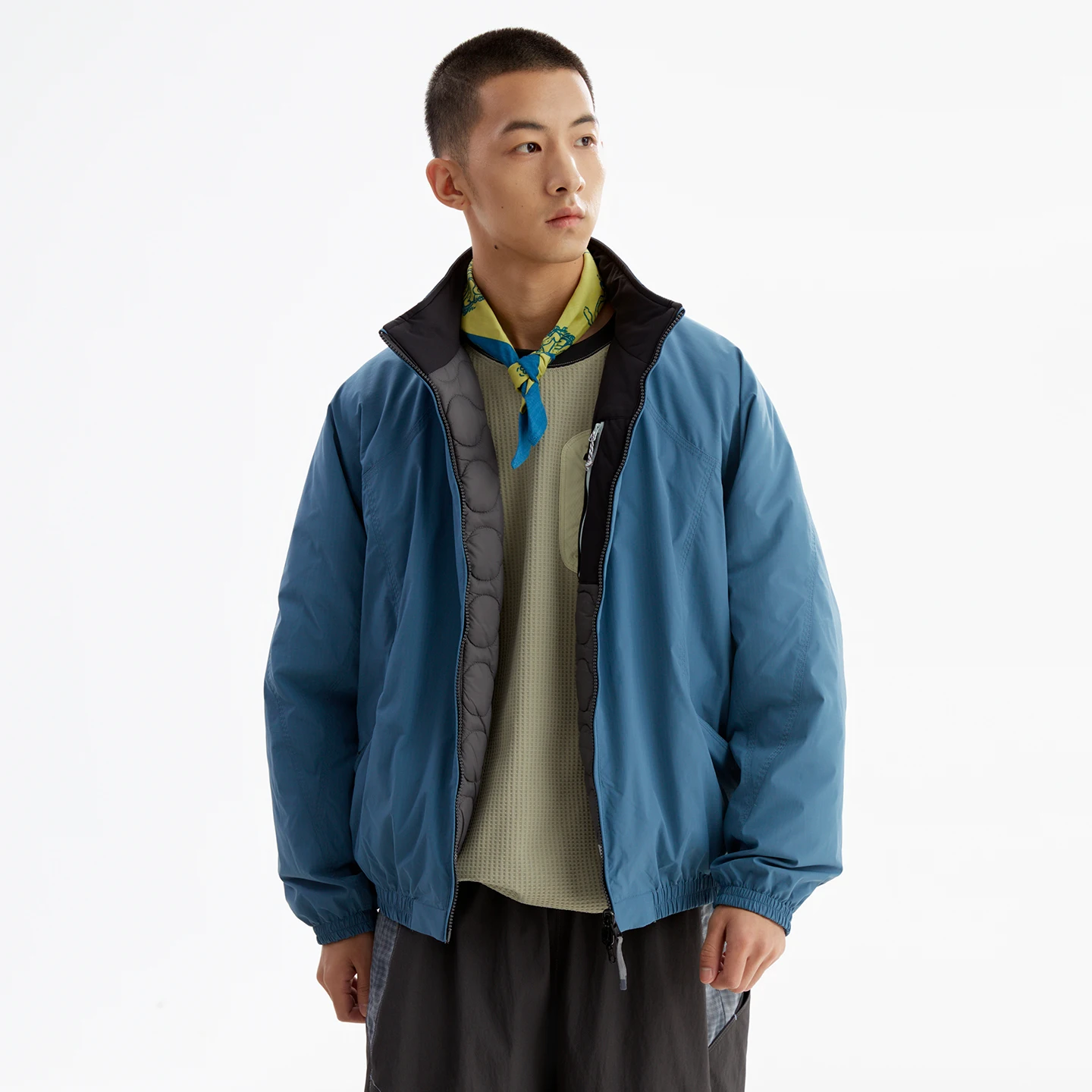 Reversible 3M Thinsulate Jacket Unisex Windproof Water Repellent Stand Collar Lightweight Warm Quilted Outdoor Coat
