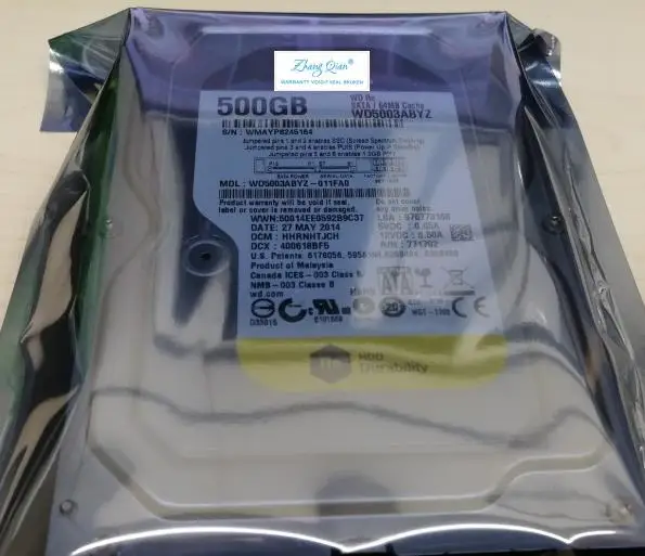 

Для WD5003ABYZ-011FA0 500G 7,2 K 3,5 SATA Enterprise