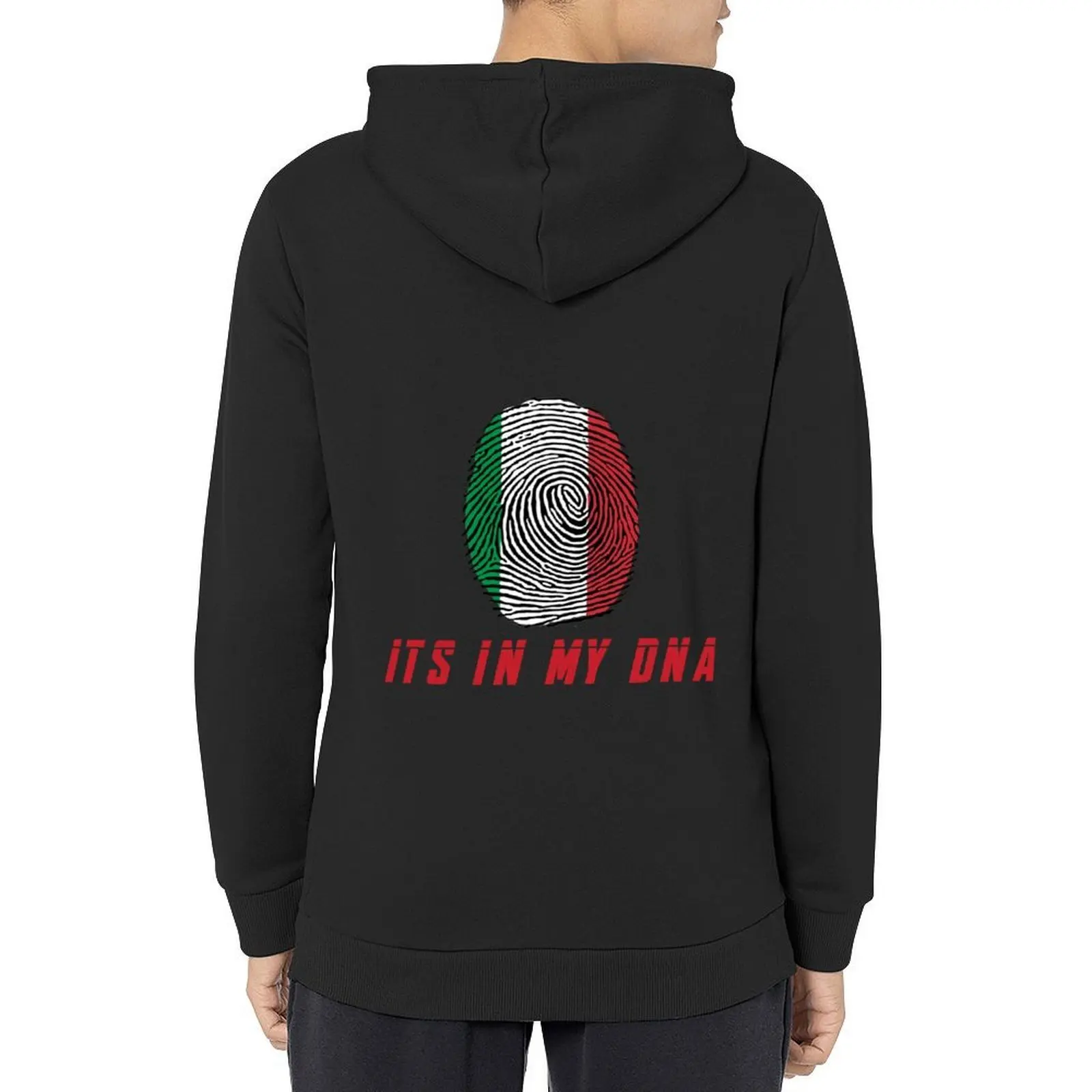

its in my DNA on Italy fingerprint Hoodie aesthetic clothing men wear japanese style graphic t shirts men hoodie for men