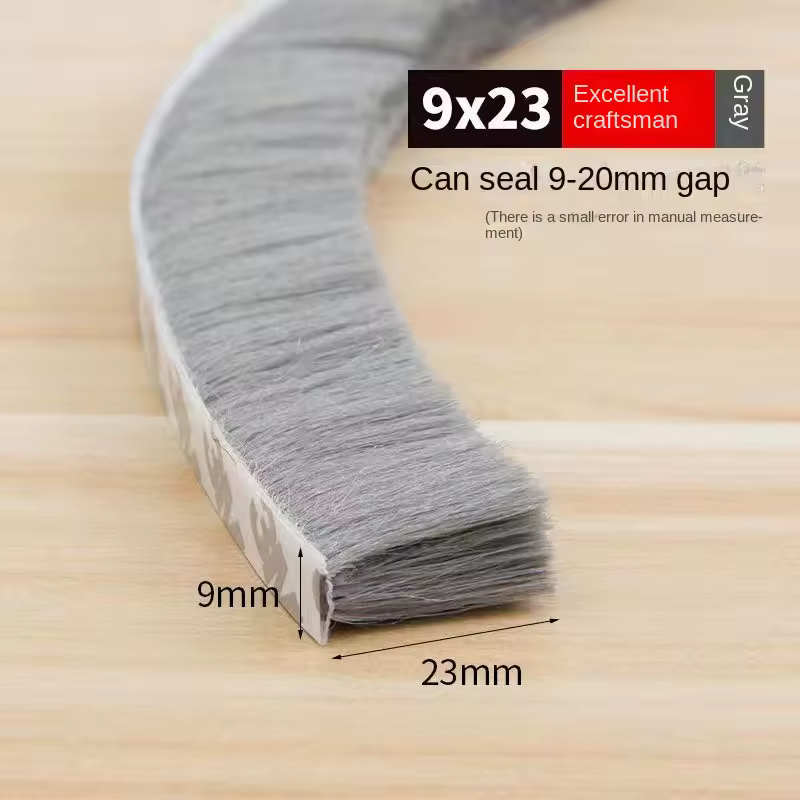 Self-adhesive Bristles Wool Pile Weatherstrip Door Window Brush Seal 7/9 X 5mm 9mm 12mm 15mm 23mm Warm Winter Gray White Brown - Image 12