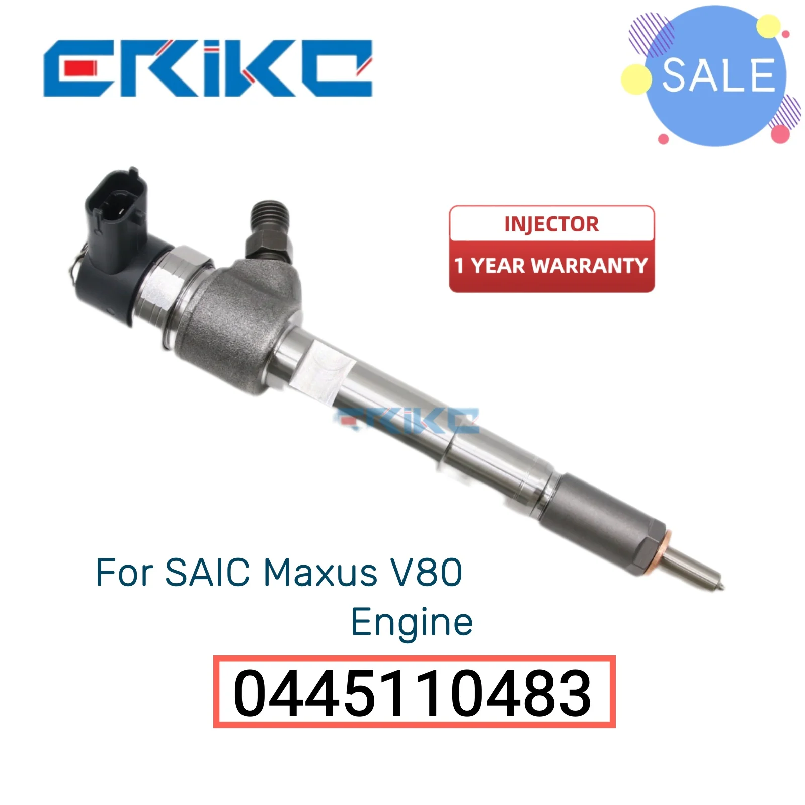 

0445110483 Injector Diesel 0 445 110 483 Common Rail Injector 0445 110 483 Engine Fuel Injector for SAIC Maxus V80 Engine