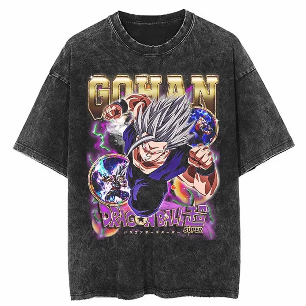 

Футболка Dragon Ball Super 2026 летняя, 100% хлопок, винтажная, с принтом Gohan Beast, унисекс, повседневная, для фанатов аниме