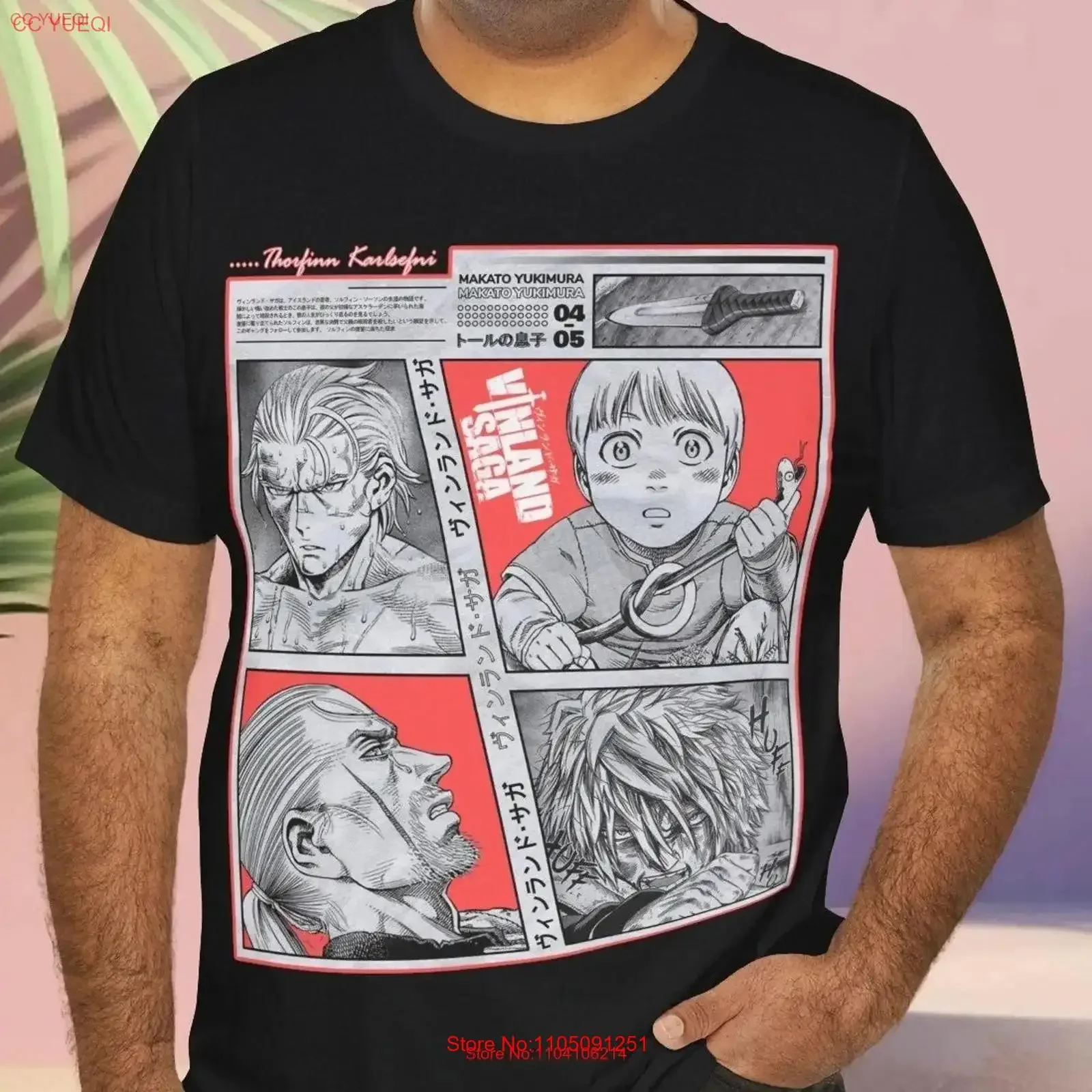 

Thorfinn Karlsefni Эстетическая аниме-футболка Vinland Saga винтажная стираная слегка мягкая дизайнерская одежда Стильная мода с графикой