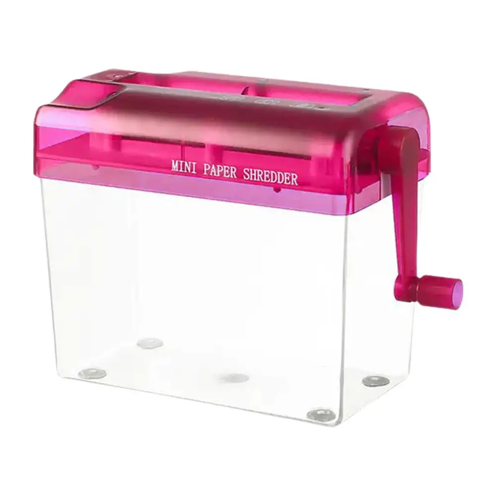 Mini trituradora Manual de papel, cortadora ligera para oficina, portátil, suministros de enseñanza para el hogar, V2S8