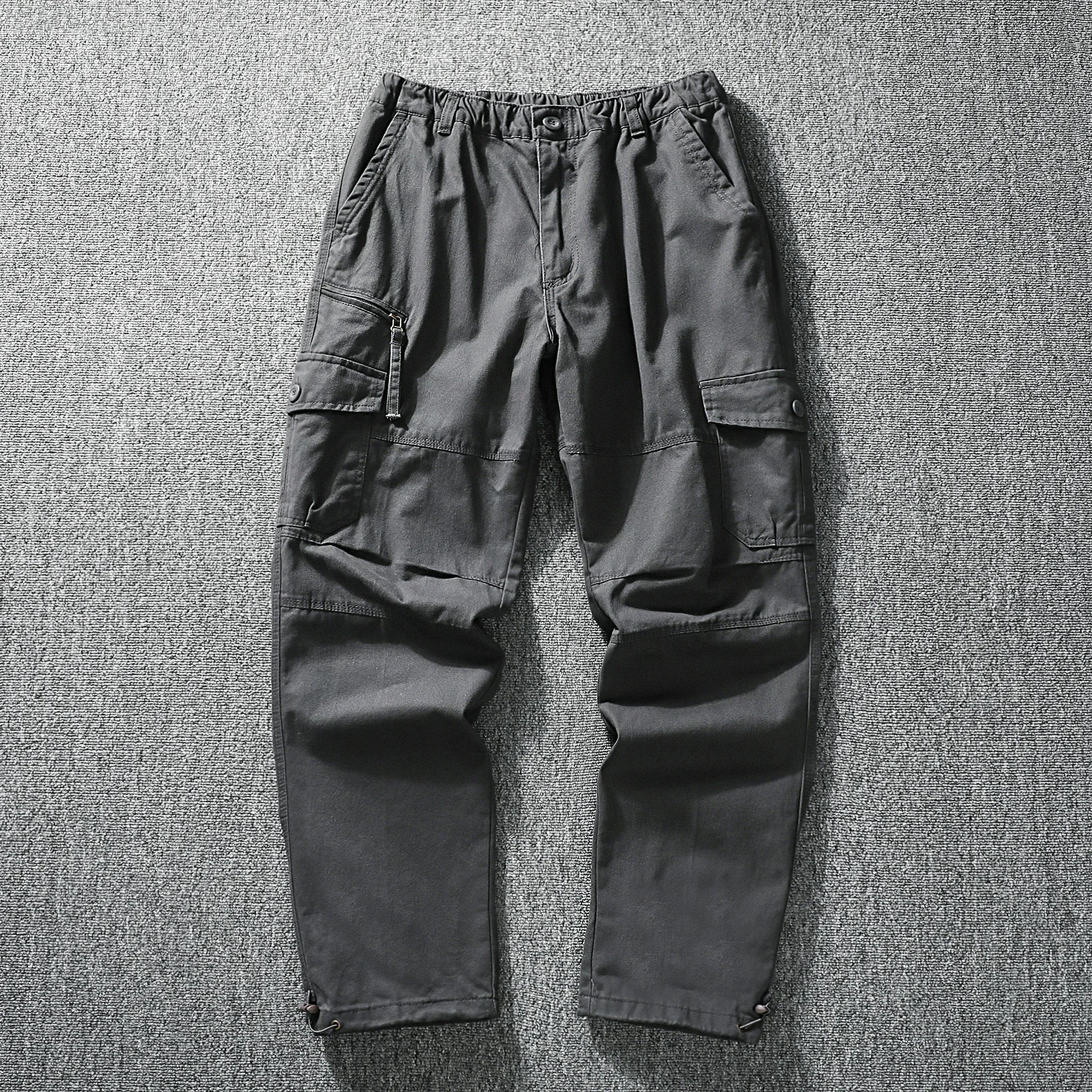 

Men's Work Cargo Pants Cotton Zipper Pocket Big Size Sports Casual Trousers Training Outdoor Hiking Pants