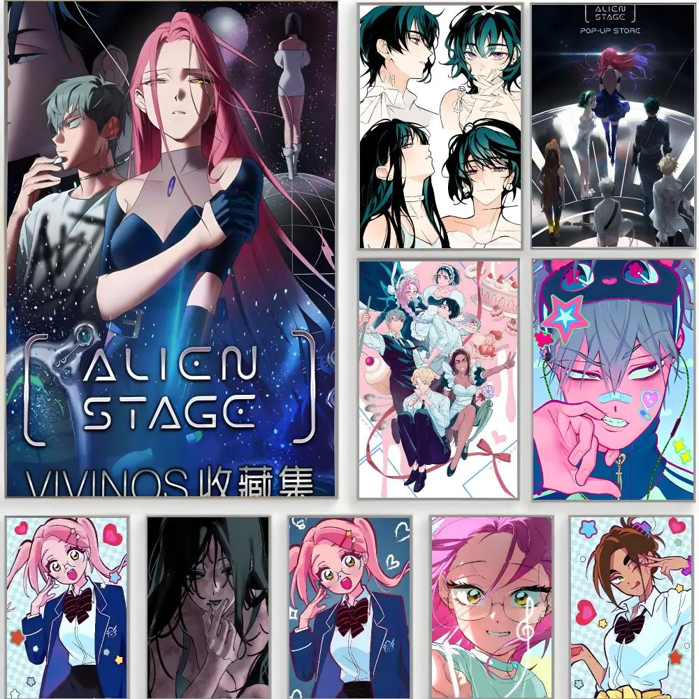 fantasy anime a-alien stage Poster Classic Wall Art  Home Decor  Peel and Stick Unframed