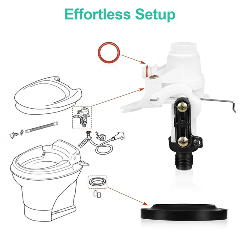 

AB41-For Thetford Aqua Magic V Toilet Water Valve Module Assembly 31705 For RV