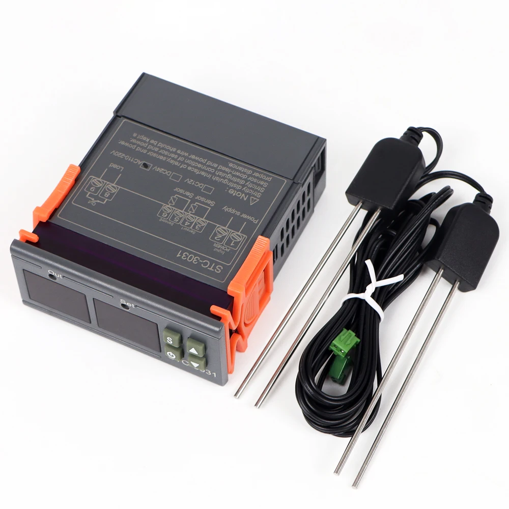 Imagem -06 - Controlador Digital Umidade do Solo Medidor de Umidade do Solo Higrômetro Plantas de Jardim Termorregulador Stc3030 Ac110v220v