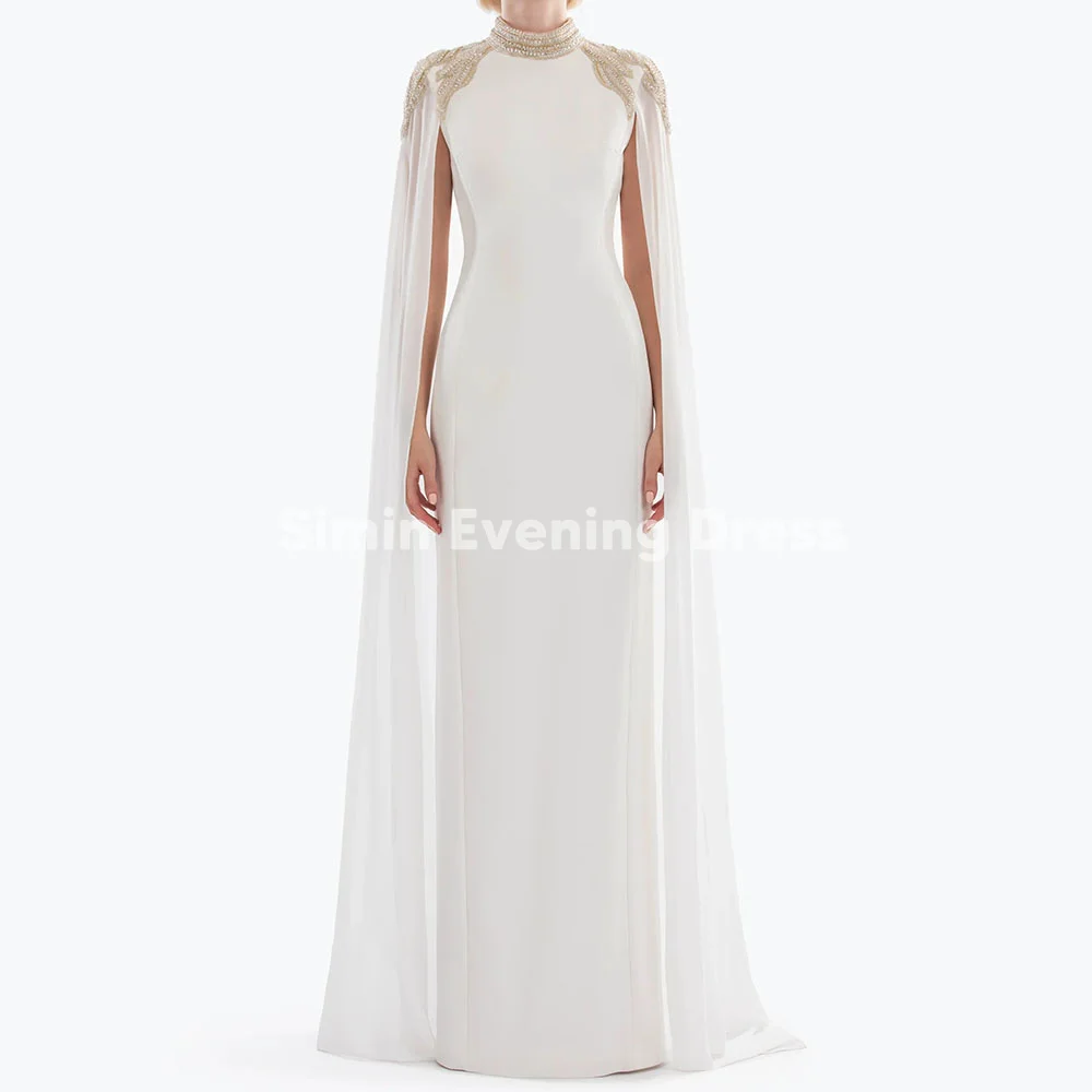 

Simin Women's Customized Beaded Straight Luxury Evening Dresses Sleeveless With Long Shawl Floor-Length Elegant Dresses 2025
