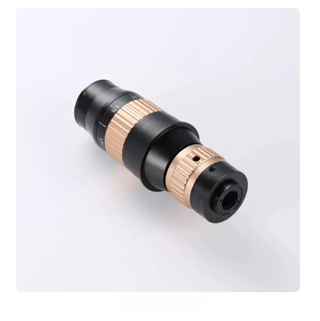 Industrial Microscope Camera C-Mount 4K 0.3X-2.5X Continuous Zoom Parfocal Magnifier High Resolution Working Distance 86mm