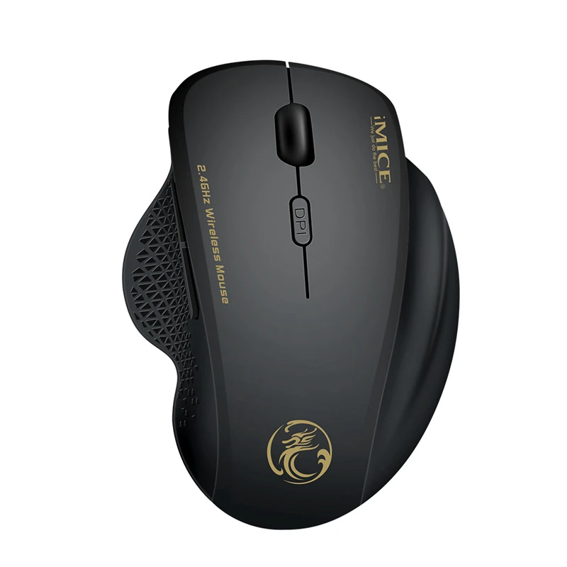 Беспроводная игровая мышь IMICE, эргономичная мышь, 6 клавиш, 1600 DPI, компьютерная мышь для зарядки, геймерские мыши для PUBG FPS игр