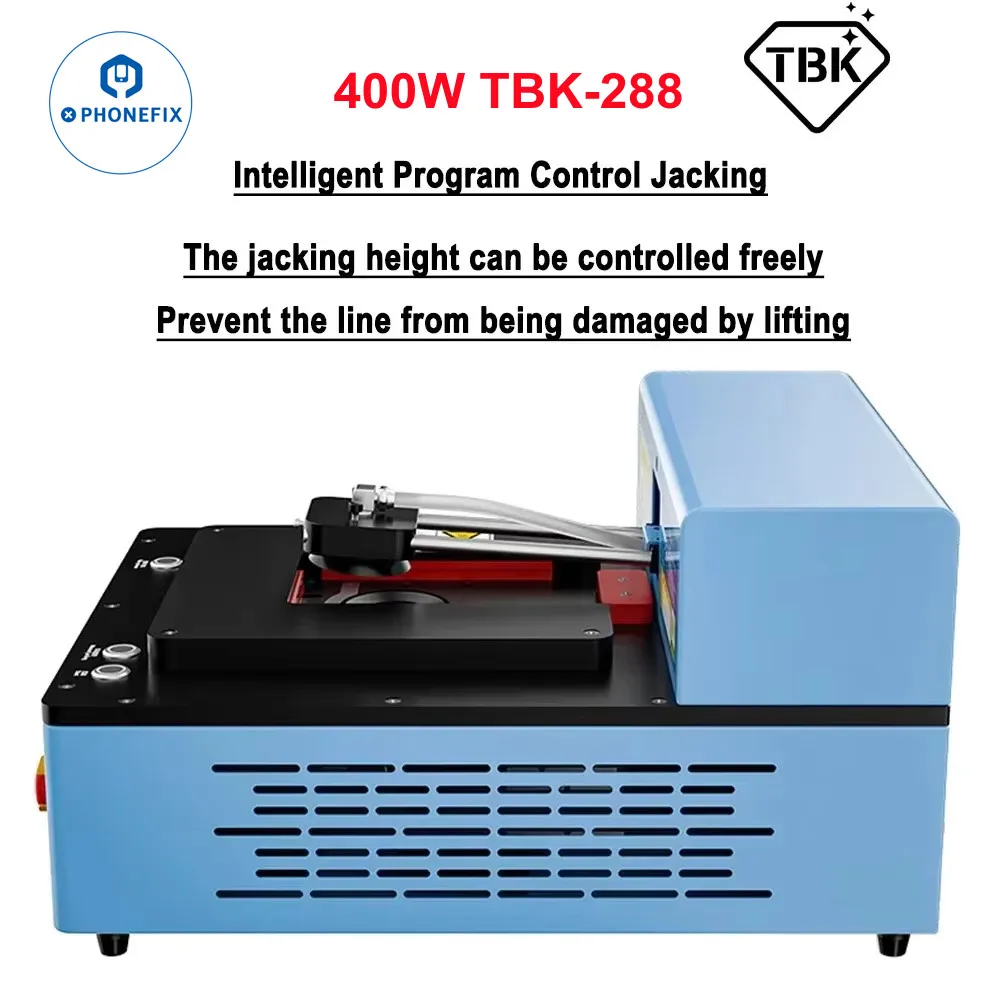 TBK 288 التلقائي التدفئة شاشة الهاتف إزالة فاصل الهاتف المحمول شاشة LCD إصلاح منصة التفكيك آيفون X-16PM