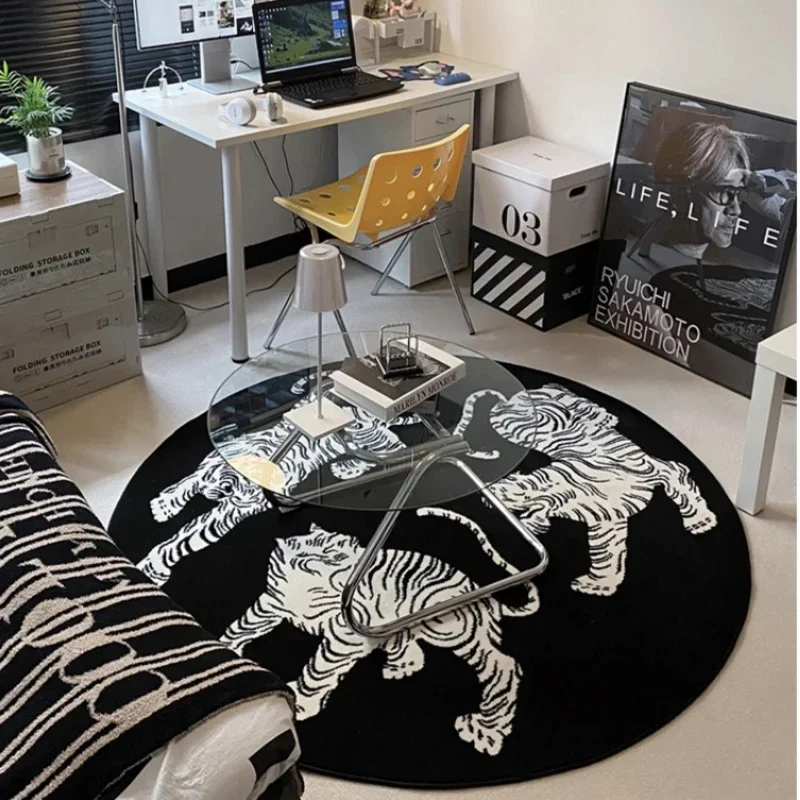 Tiger Stripes Decorate Living Room Carpet Art  Bedroom Bedside Soft Floor Mats Cloakroom Coffee Table Plush Rug Ковер Tapis 러그