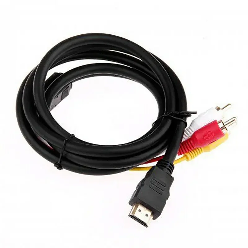 5Ft Video Audio Converter Component AV Adapter Cable HDTV Useful HDMI-compatible to RCA