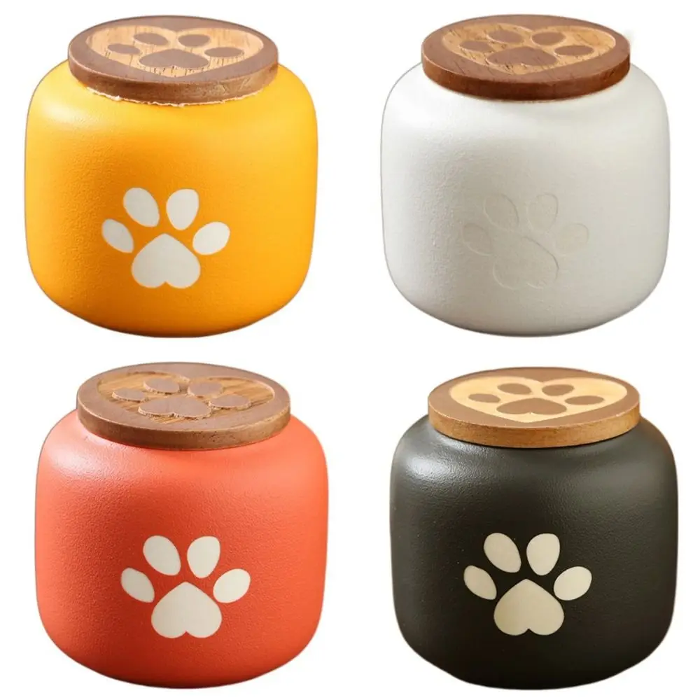 

Ceramic Pet Ashes Storage Box Cute Memorials Funeral Urn for Pets 180/500ml Moisture Proof Memento Burial Holder
