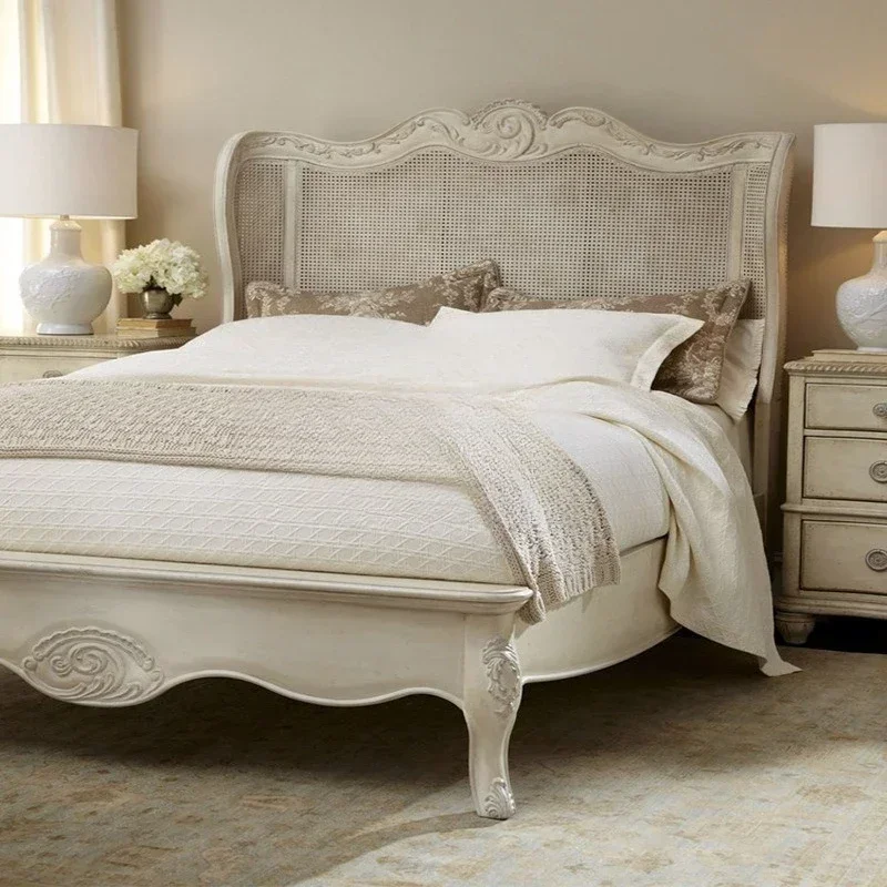 Light luxury minimalist bed American classical home European bed modern hotel civil wedding princess high-end