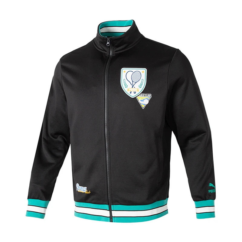

Мужская и женская спортивная куртка Puma Team Jp, спортивная одежда, вязаные топы с воротником-стойкой, повседневная одежда, топ для бега 628308-01