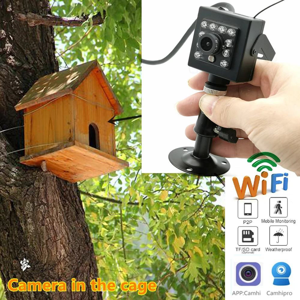 

4K 8MP 2MP 5MP 1920P HD 940nm IR SD Card Audio Mini IR Wifi IP Camera for Car &Industry Bird Nest P2P CCTV Camhi Camhipro App