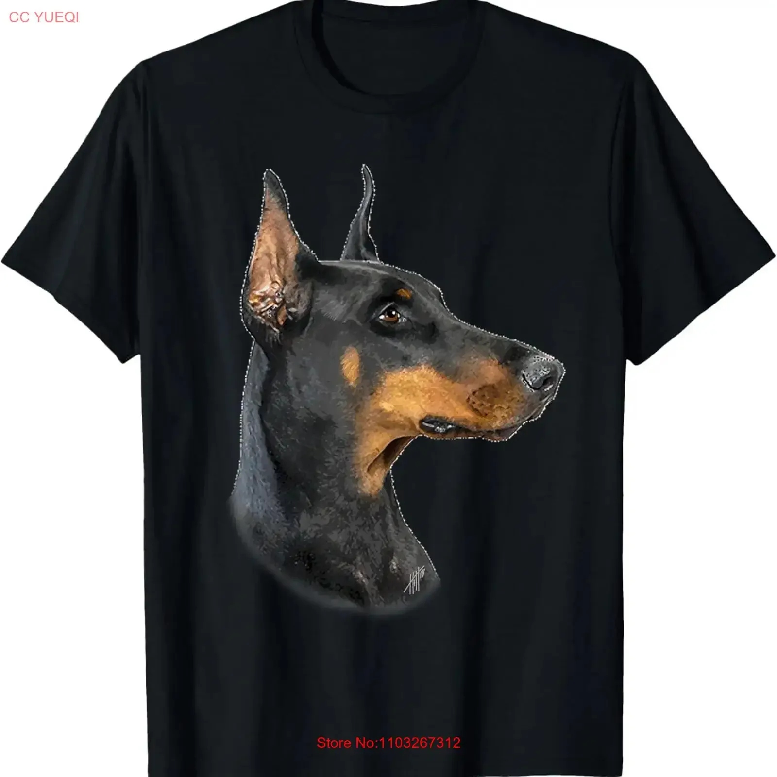 Doberman Pincher Dog Dobermann camiseta vintage lavada unisex transpirable ligeramente superior para uso diario ropa de diseñador suave