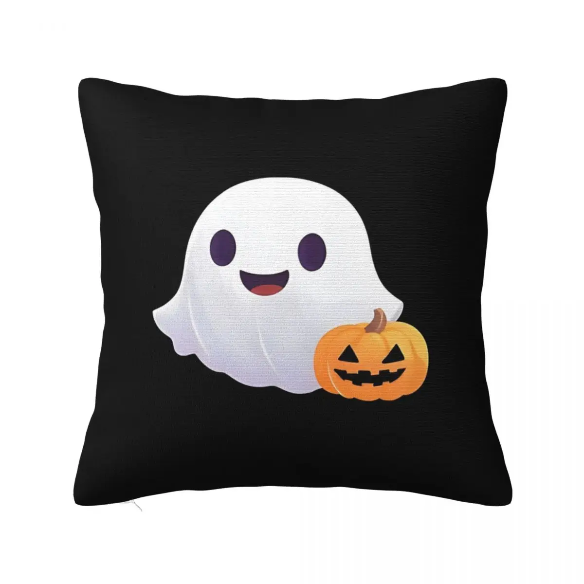 Cute Halloween Ghost Pumpkim Pillowcase Printed Fabric Cushion Cover Decor Pillow Case Cover Seater Square 18''