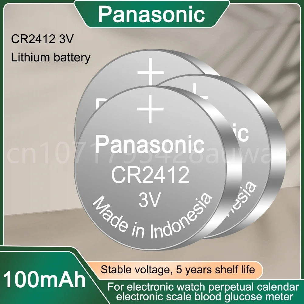 Аккумулятор Panasonic CR2412 кнопочный для Lexus Toyota, новый автомобильный пульт дистанционного управления Crown, 3 в, литиевый электронный ключ для часов, автомобиля