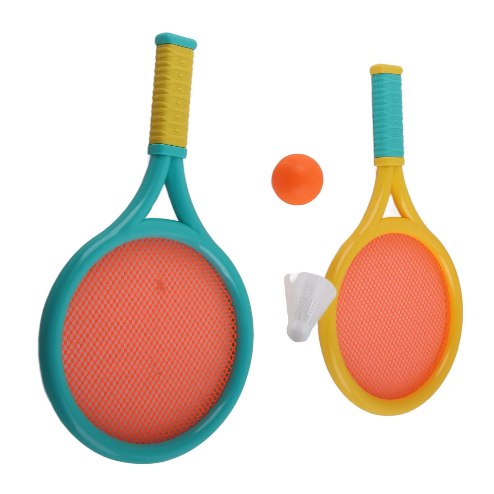 Kinder Badminton schläger rutsch fest langlebig elastisch tragbare Tennis schläger Set für Kinder 2 Schläger 2 Bälle