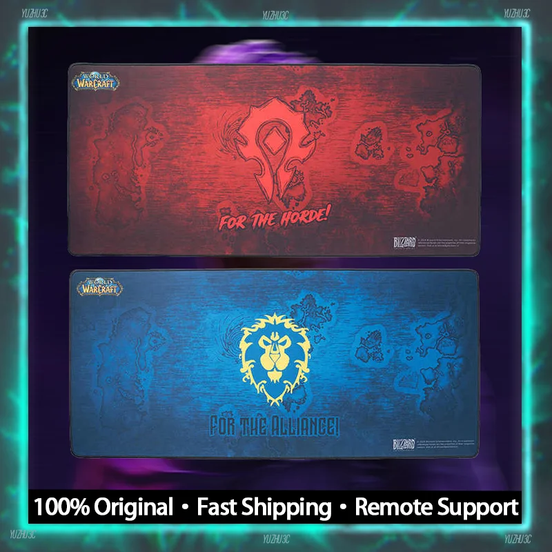 Blizzard World of Warcraft Mouse Pad FOR THE HORDE & FOR THE ALLIANCE Oversize 90*40cm Customized High Temperature Transfer Tech