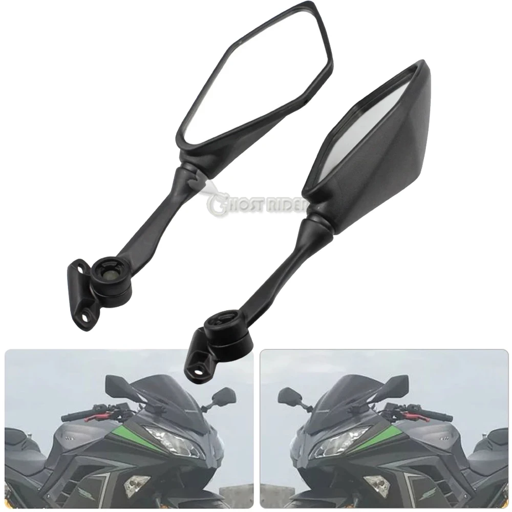 

Ninja Motorcycle Rearview Mirrors For Kawasaki Ninja125 250 300 400 650 1000 H2 H2R ZX6R ZX10R ZX14R