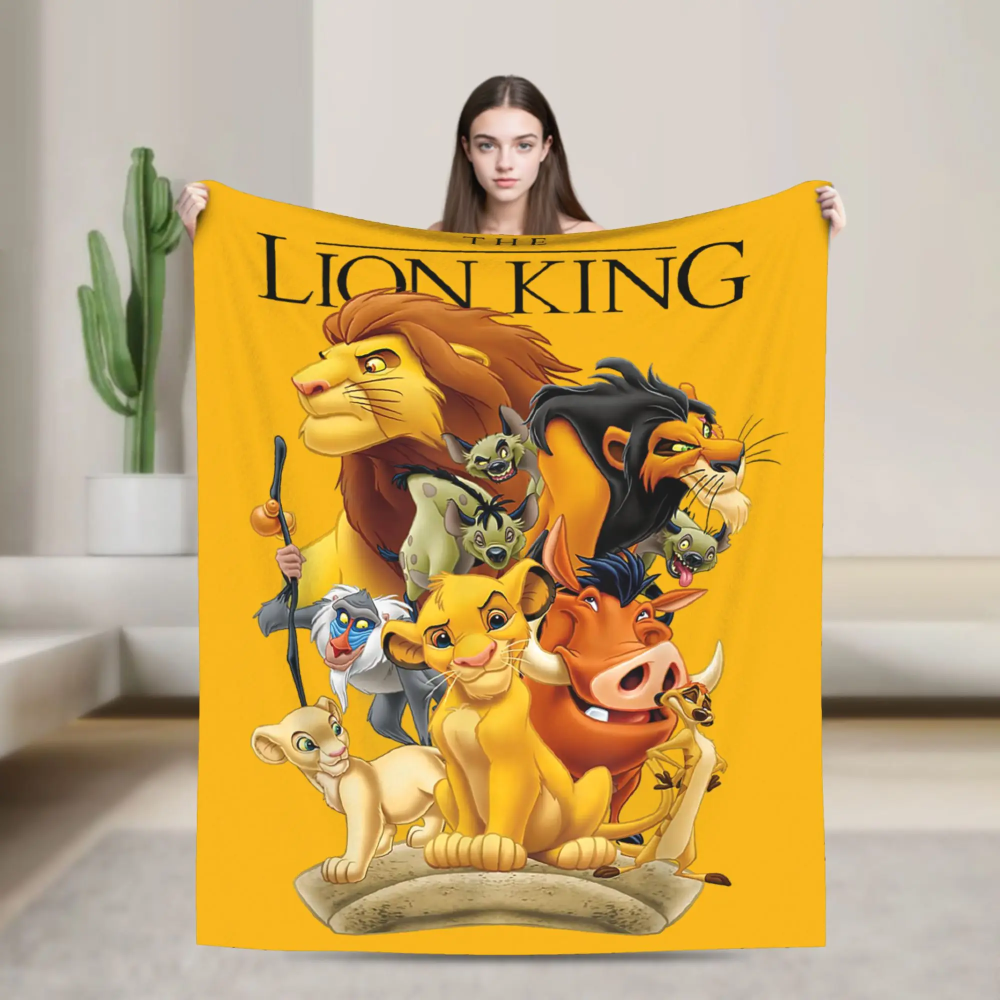 

The Lion King Coral Fleece Plush Throw Blankets Pride Land Characters Blankets for Home Travel Super Soft Quilt,