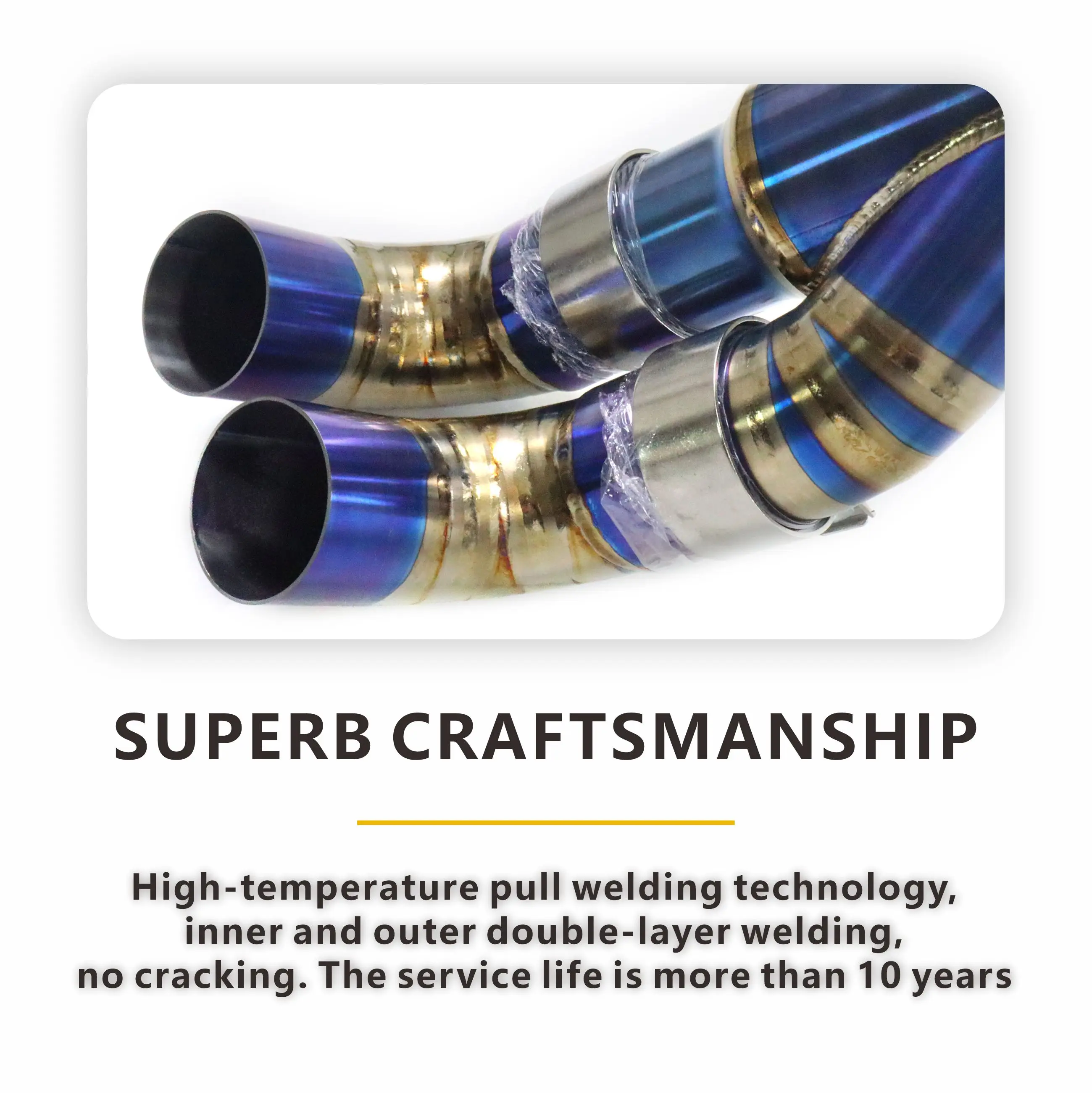 HMD-Abgasanlage aus Titanlegierung für Audi R8 V10 5,2 l, gerade Durchgang, ohne Ventile, Autozubehör