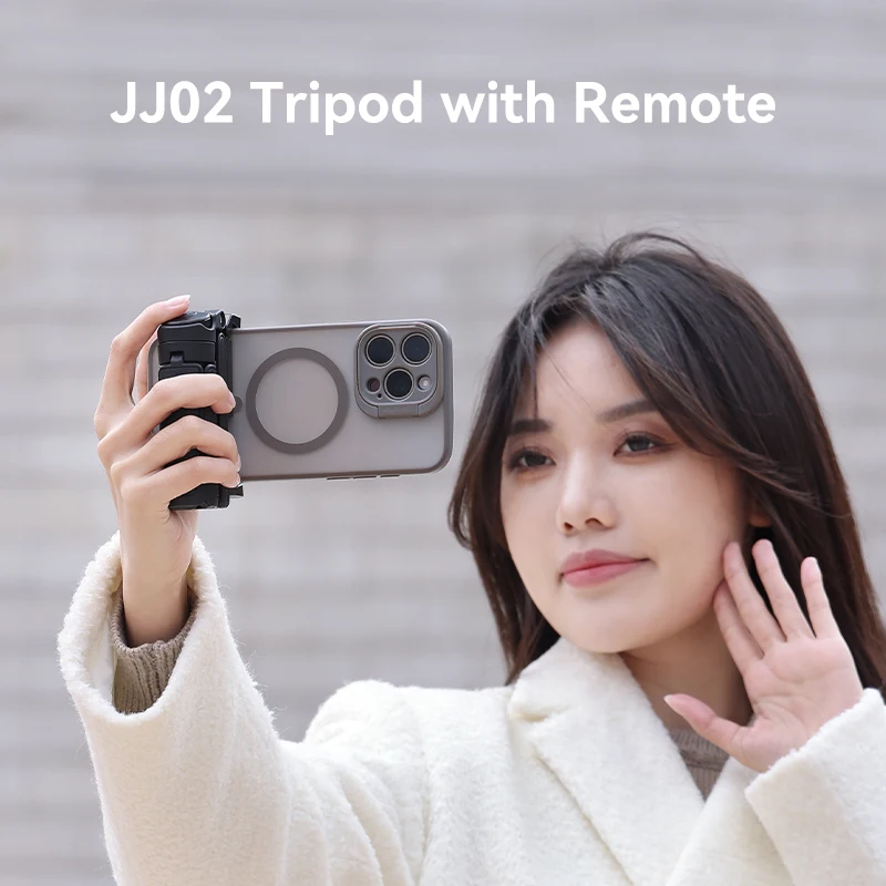 Ulanzi JJ02 Tripod with Remote 3-in-1 Versatility Selfie Stick Phone Grip Vertical Horizontal Shooting with Cold Shoe Mounts