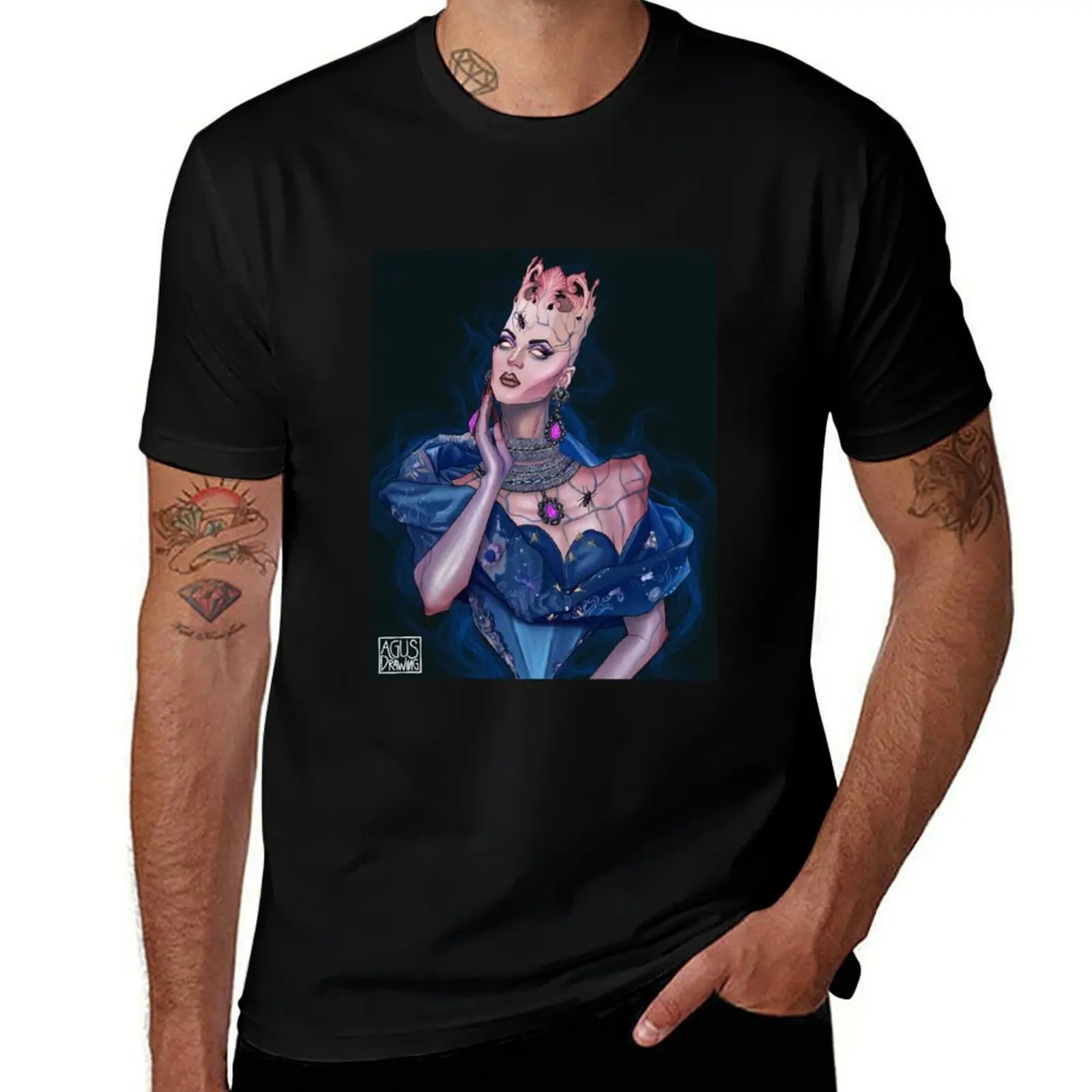 

Violet Chachki Season 8 Finale by agusdrawing T-Shirt cotton t shirt man graphic t shirts for man T-Shirt