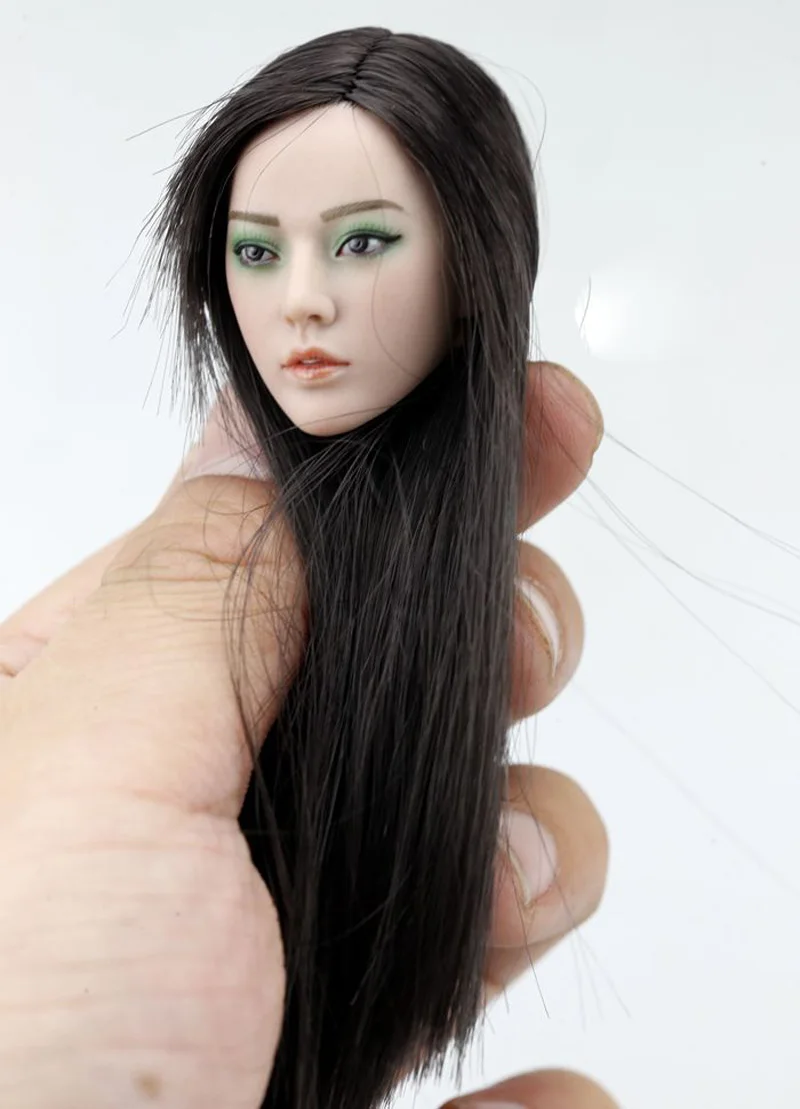 

1/6 Scale Beauty Long Straight Hair Girl Head Sculpt CAREER KILLER KIYOHA Head Carving Model Toy for 12in Phicen Tbleague Doll