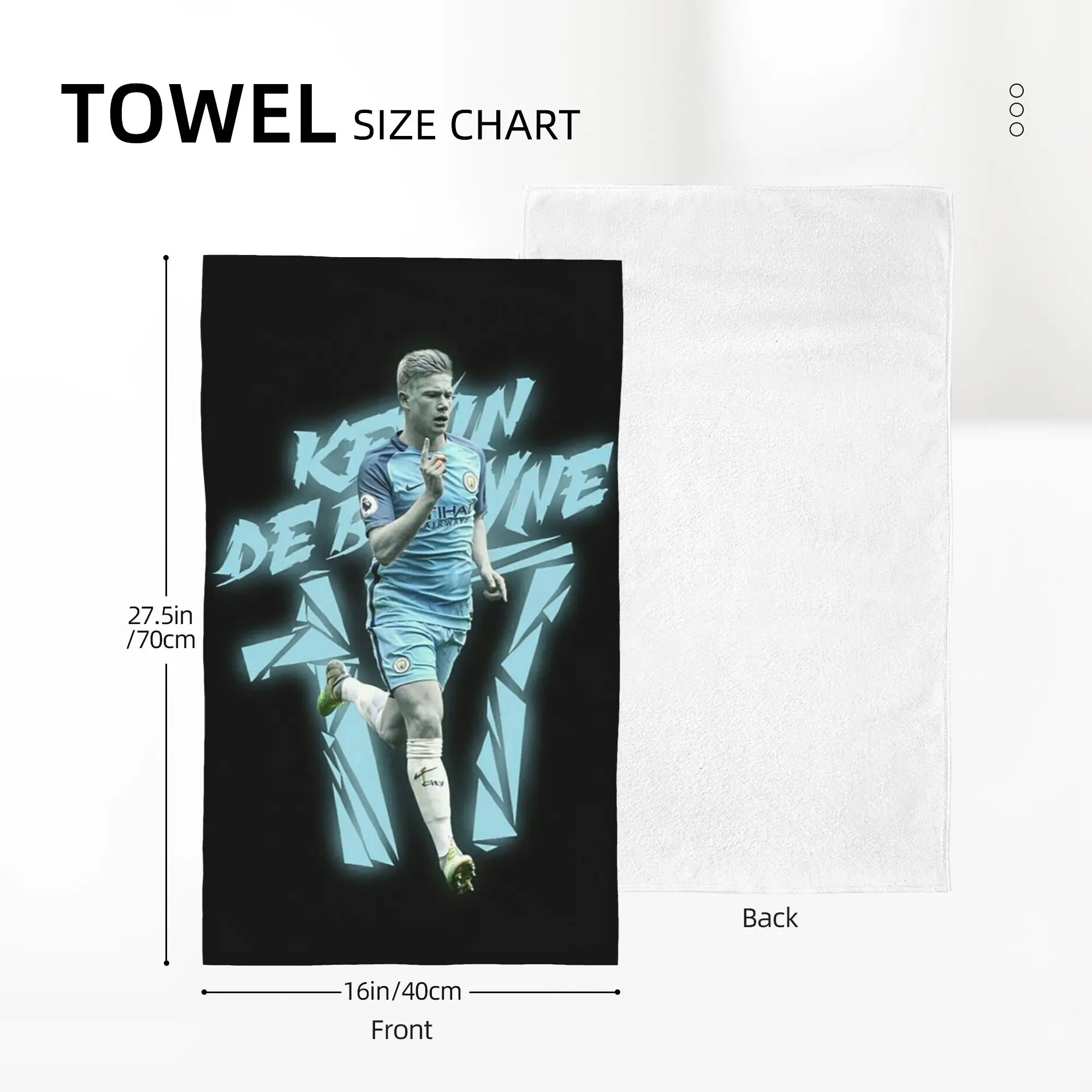 Custom Kevin De Bruyne Design Soft Face Towel Quick Dry Pool Bath Cotton Towels Absorbent