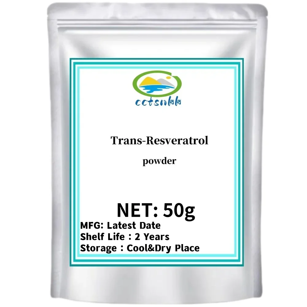 Trans-resveratrol Powder Antioxidant Supplement Skin Whitening Anti-cancer Nmn Anti-wrinkle Cosmetic Materials