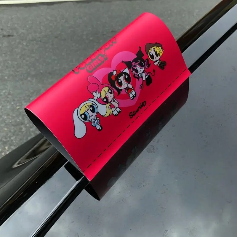 

Powerpuff Girls Cartoon Car Labeling Sticker kawaii Creative personality Waterproof sunscreen car Accessories decorative sticker