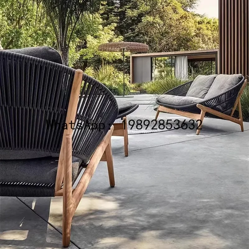 DSA Villa Courtyard Garden Leisure Rattan Chair Outdoor Balcony Waterproof Sunproof Rattan Furniture