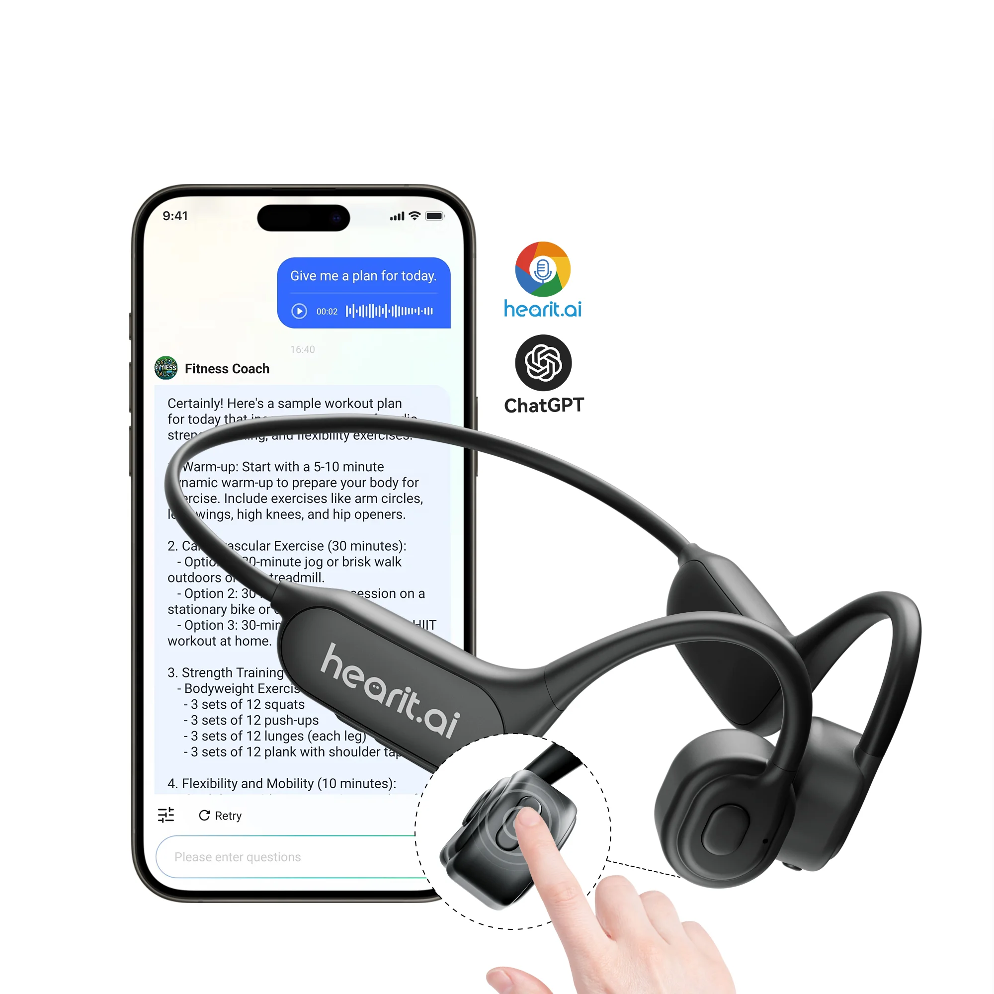 Language Model Earbuds BC in Chat Smart Voice Assistant Bluetooth Headphones Wholesale Virtual Assistant Earbuds