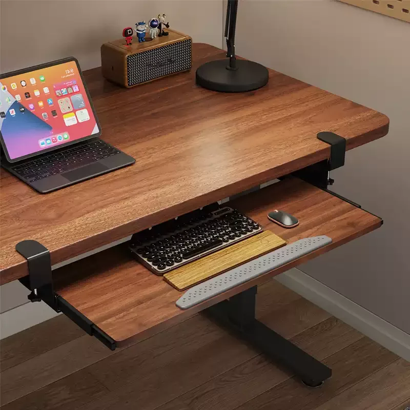Bandeja para Teclado Debajo del Escritorio, Organizador de Escritorio de Oficina, Soporte Extraíble para Teclado y Ratón, Plataforma Retráctil, Cajón de Almacenamiento para Escritorio de Computadora