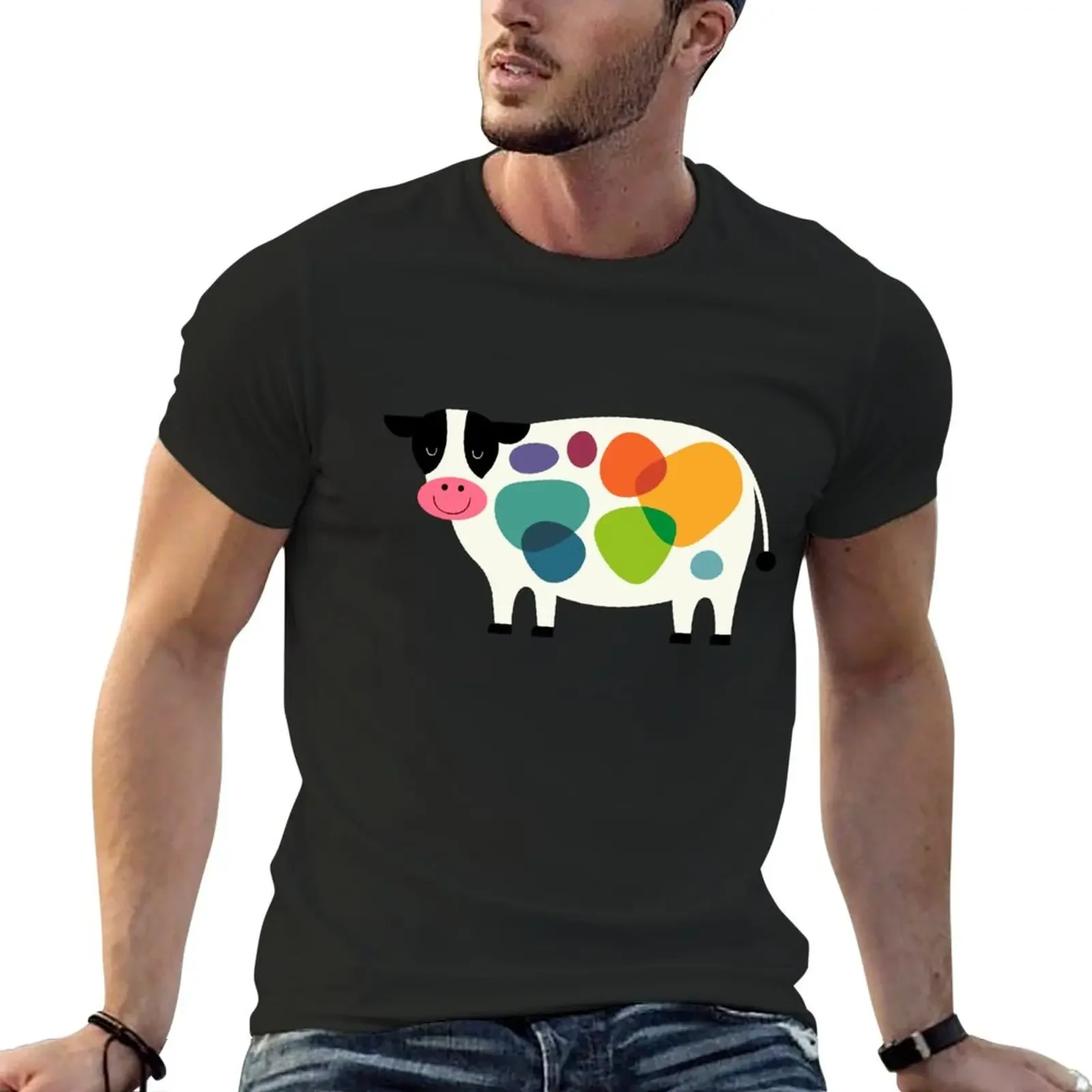

New Awesome Cow T-Shirt shirts graphic tees Short t-shirt t shirts for men graphic