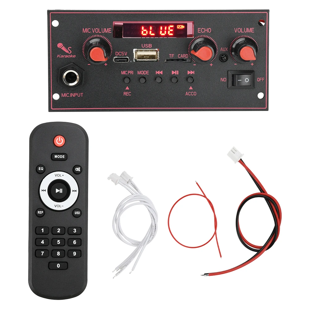 

5V Car MP3 Bluetooth Decoder Board Decoding Audio MP3 Player With Mic 2*10W Stereo Sound Amplifier Module MP3/WMA/WAV/APE/FLAC