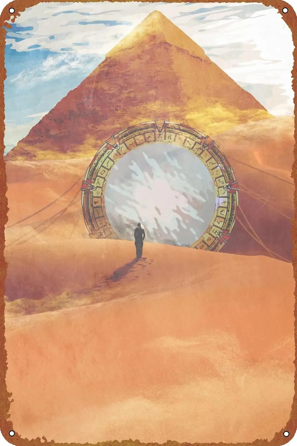 Stargate Tin Sign Retro Metal Movie Poster Art Wall Home Decor 8x12 Inches