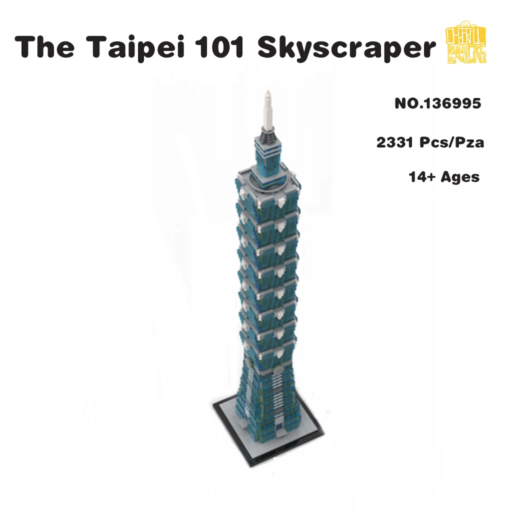 

MOC136995 The TP 101 Skyscraper Model With PDF Drawings Building Blocks Bricks DIY Toys Birthday Christmas Gifts