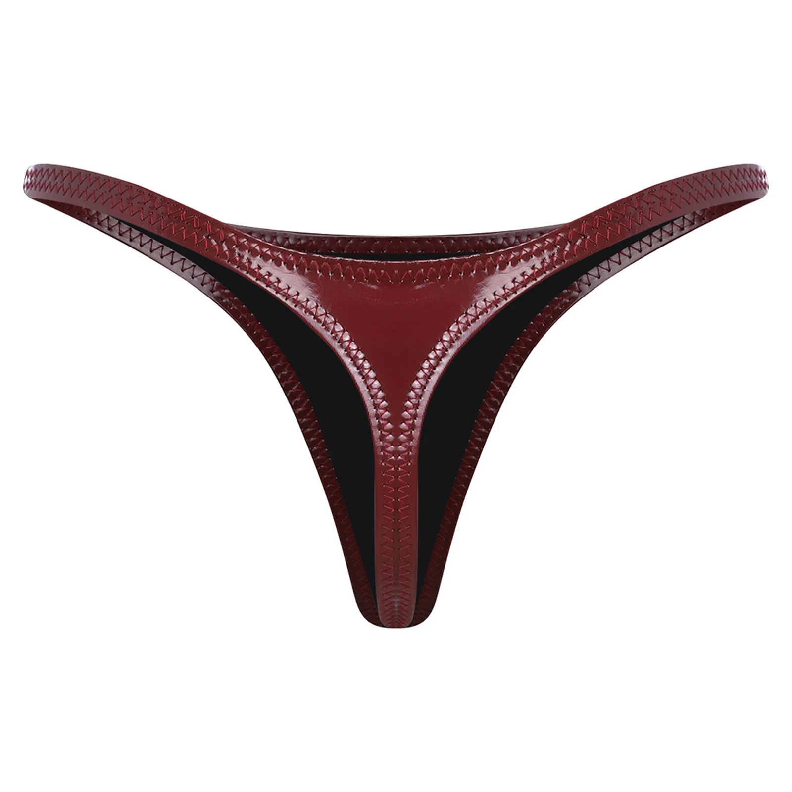 Womens Bikini T-back Thong Underwear Brazilian Swimwear Swimsuit Glossy Micro Briefs Bottoms Low Rise Mini Panties Underpants